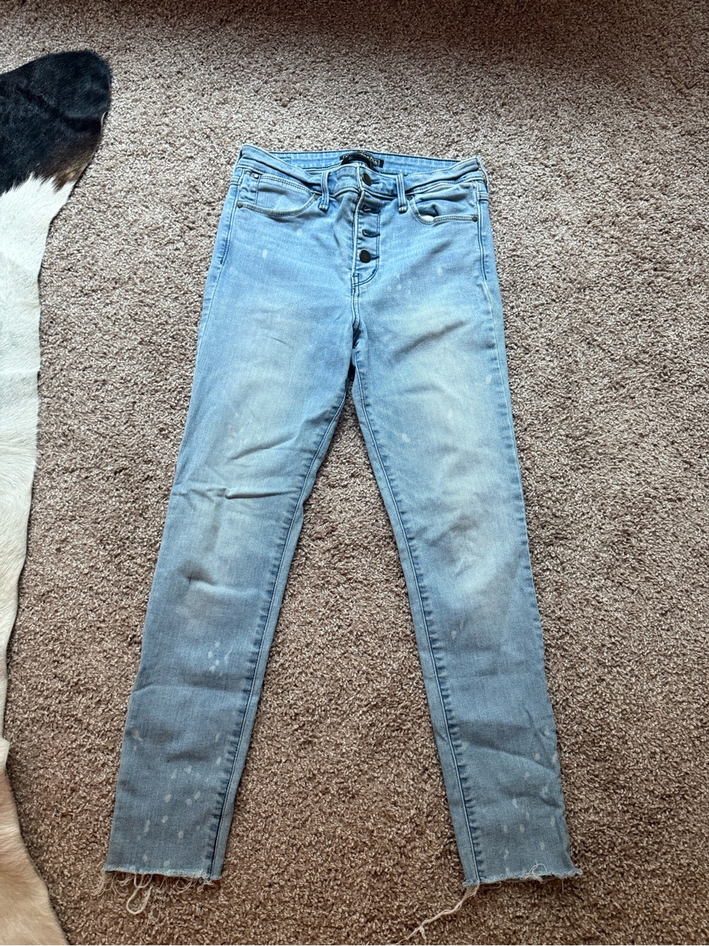 Abercrombie & Fitch Light Blue Button-Fly Skinny Jeggings